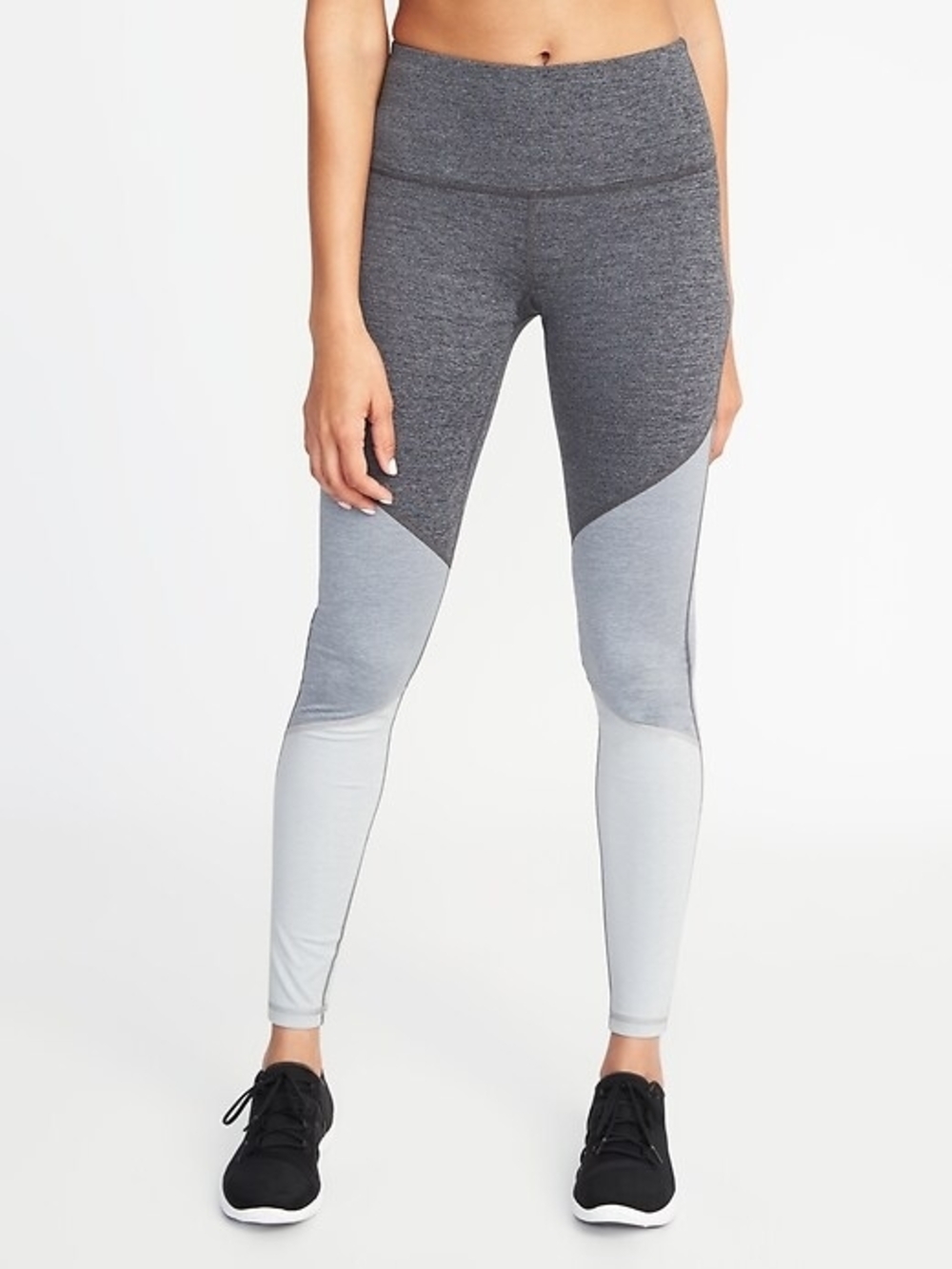 Old Navy Dark Gray & Light Gray Colorblock Leggings